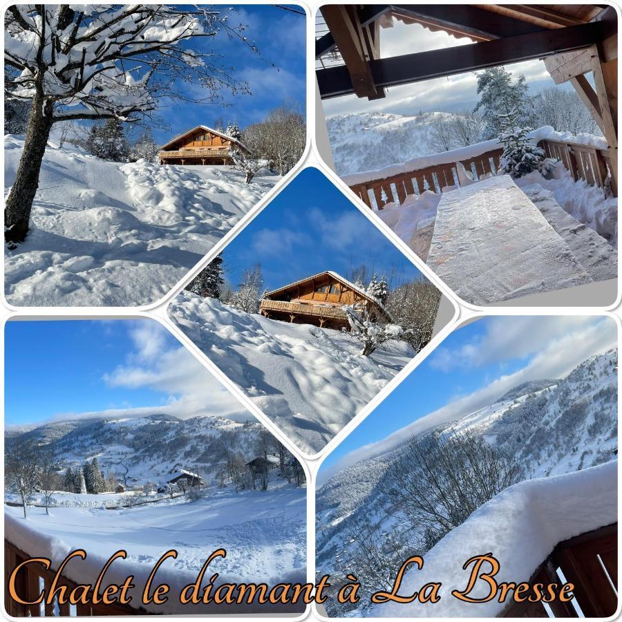 Chalet Spa Le Diamant Nathalie Mn La Rouge La Bresse Exteriér fotografie